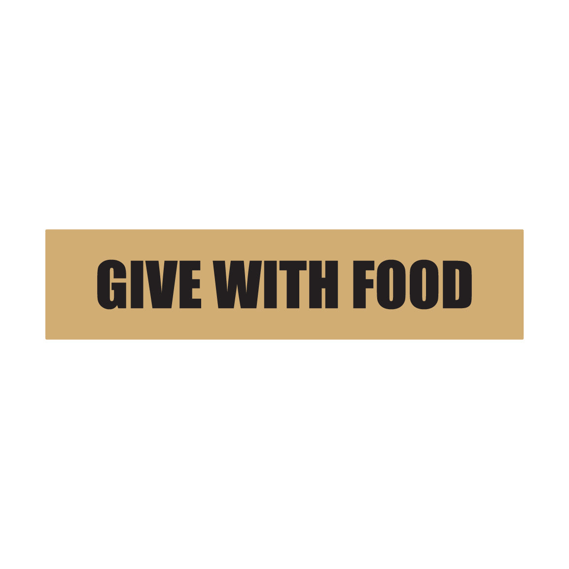 1.63 x 0.38in Sticker: Give with Food Medication Label
