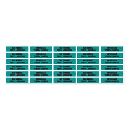 1.63 x 0.38in Sticker: May Increase Thirst and Urination Medication Label