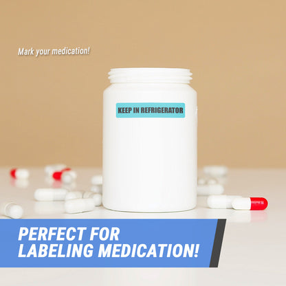 1.63 x 0.38in Sticker: Keep in Refrigerator Medication Label (300 pcs)