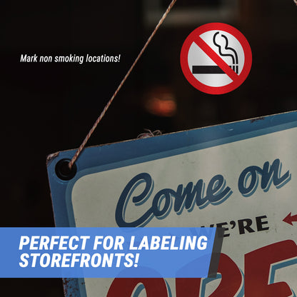 1.5in Sticker: No Smoking Warning Label Roll