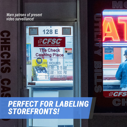 3 x 2in Sticker: Video Surveillance Warning Label Roll