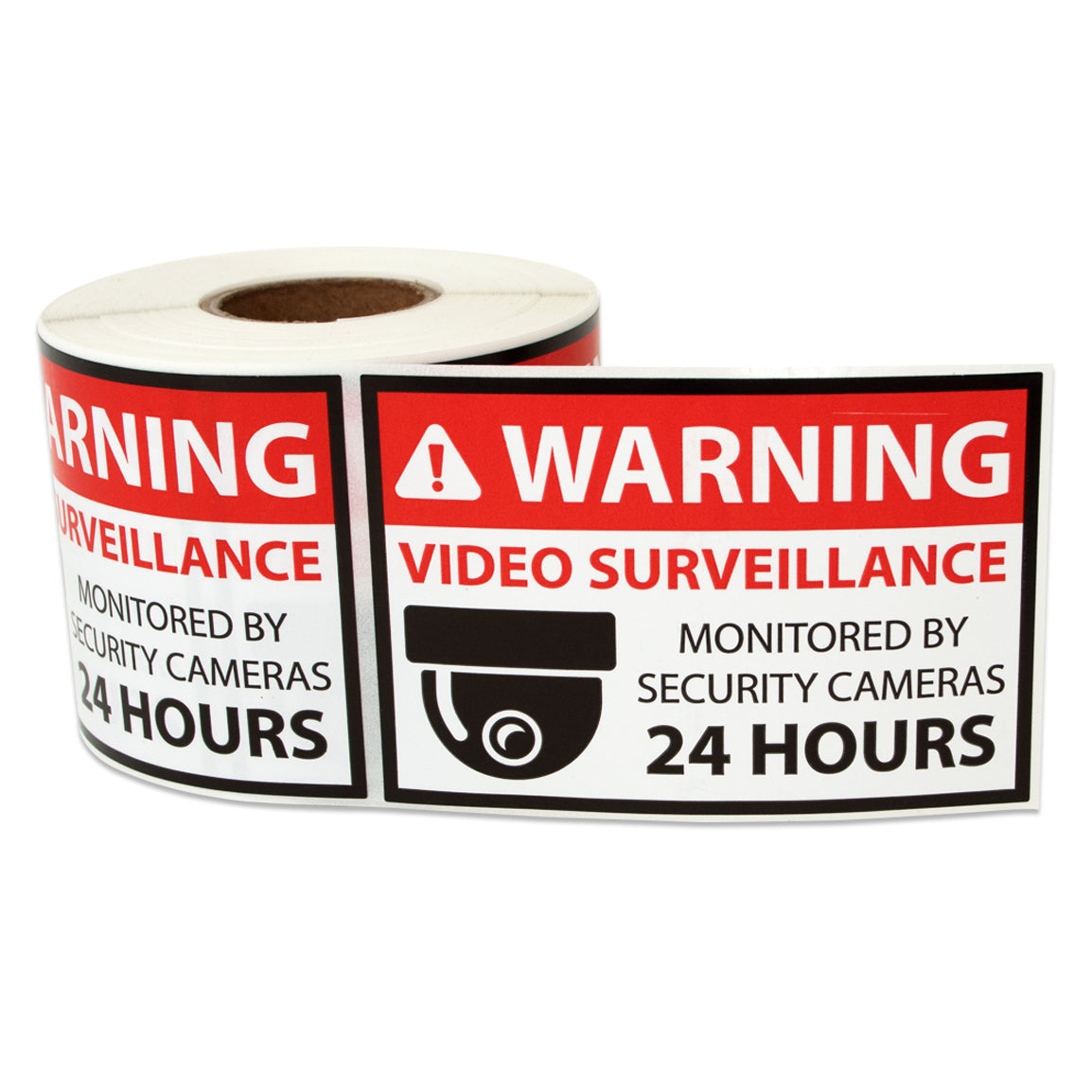 3 x 2in Sticker: Video Surveillance Warning Label Roll