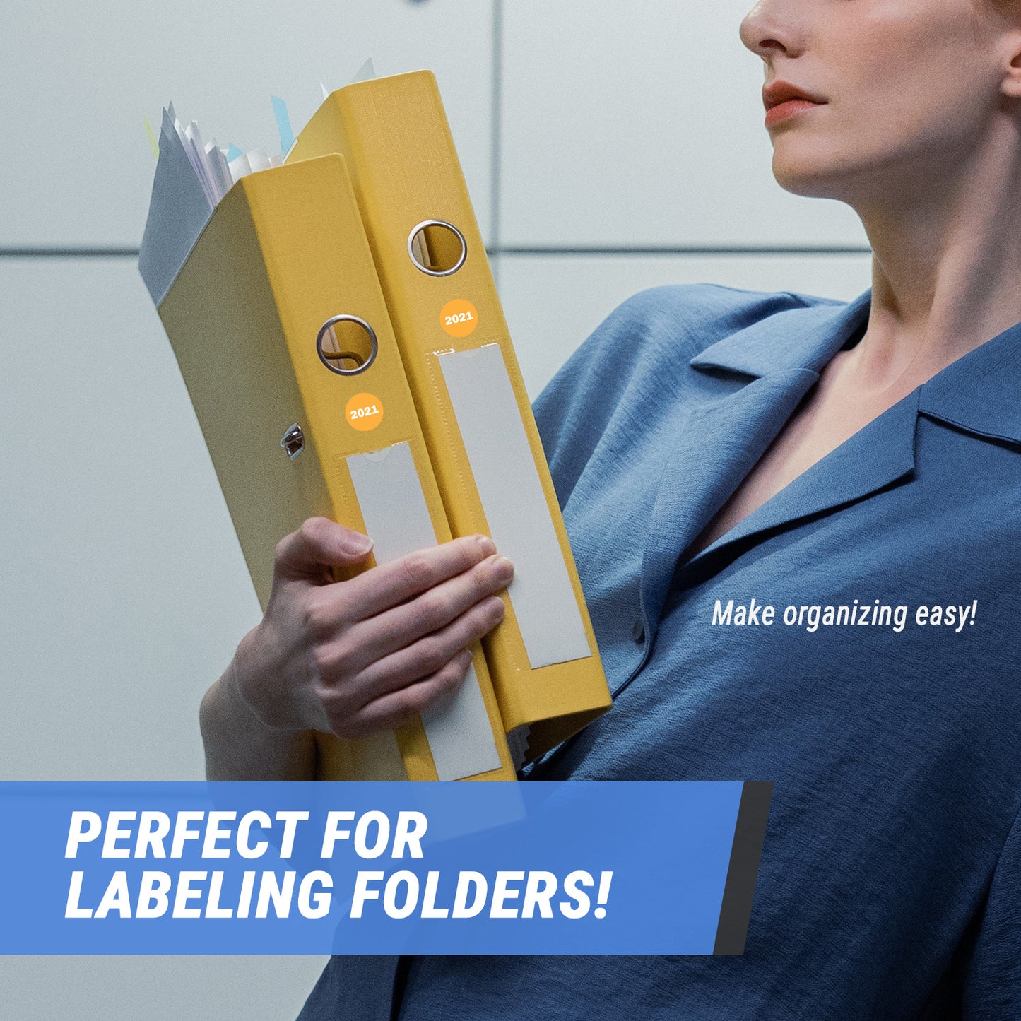 0.75in 2021 Year Label Orange (Sheet)