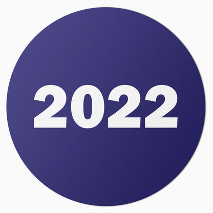 0.75in 2022 Year Label Purple (Sheet)