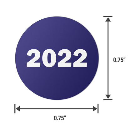0.75in 2022 Year Label Purple (Sheet)