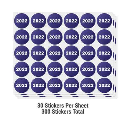 0.75in 2022 Year Label Purple (Sheet)