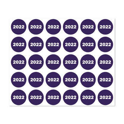 0.75in 2022 Year Label Purple (Sheet)