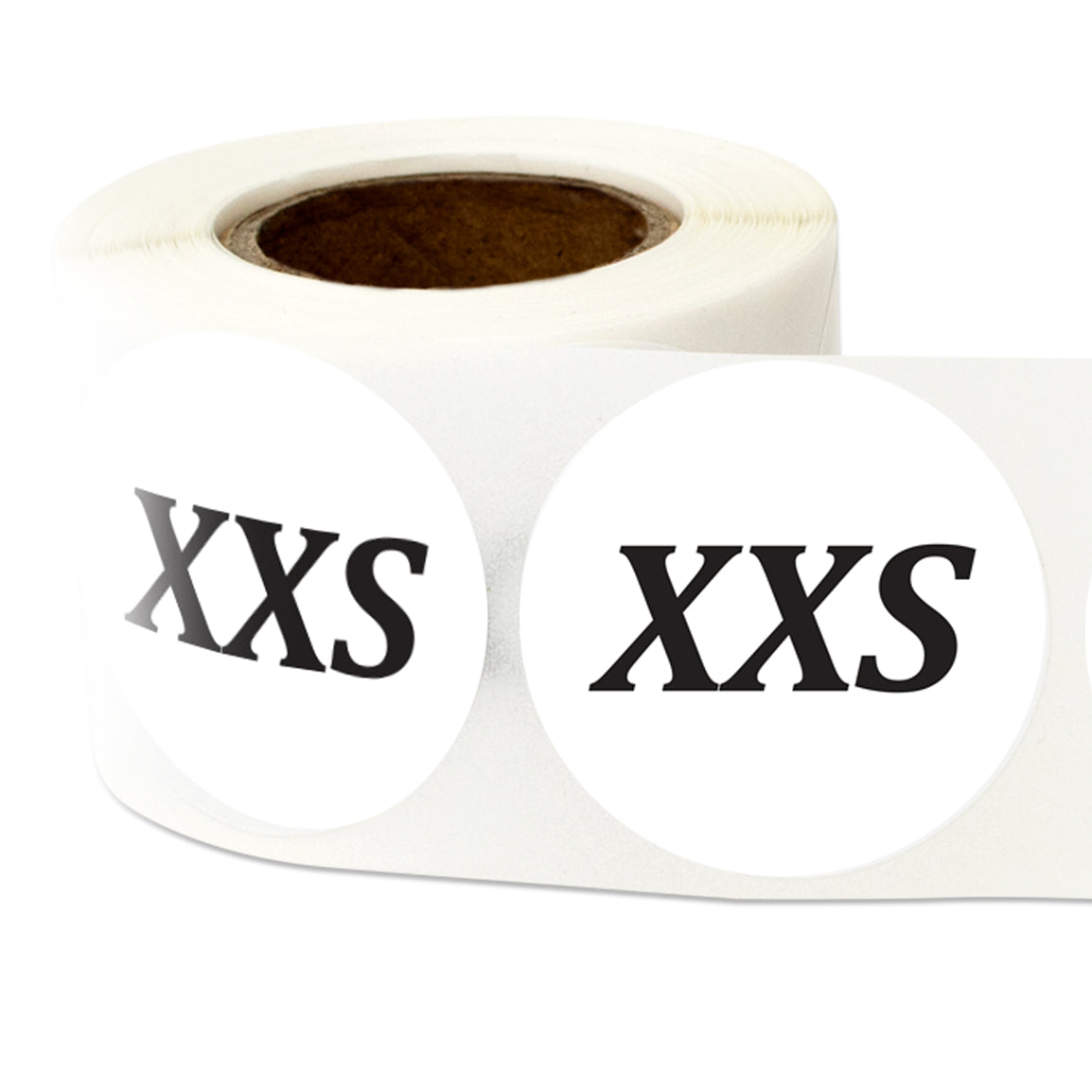 1.25in Sticker: XX-Small Clothing Apparel Label Roll (Size XXS)