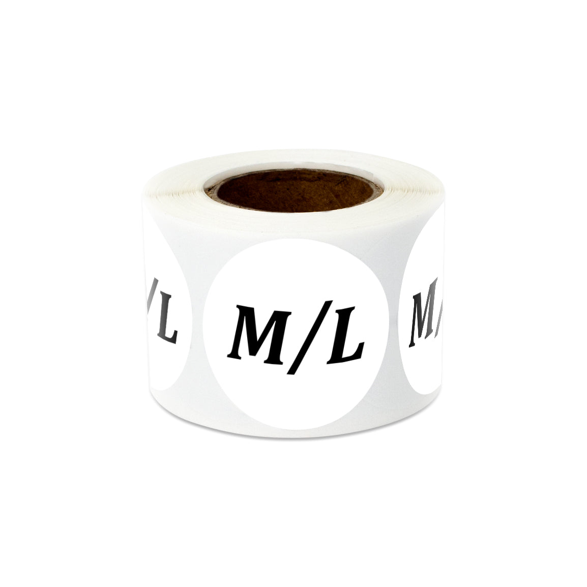 1.25in Sticker: Medium and Large Clothing Apparel Label Roll (Size M, L )
