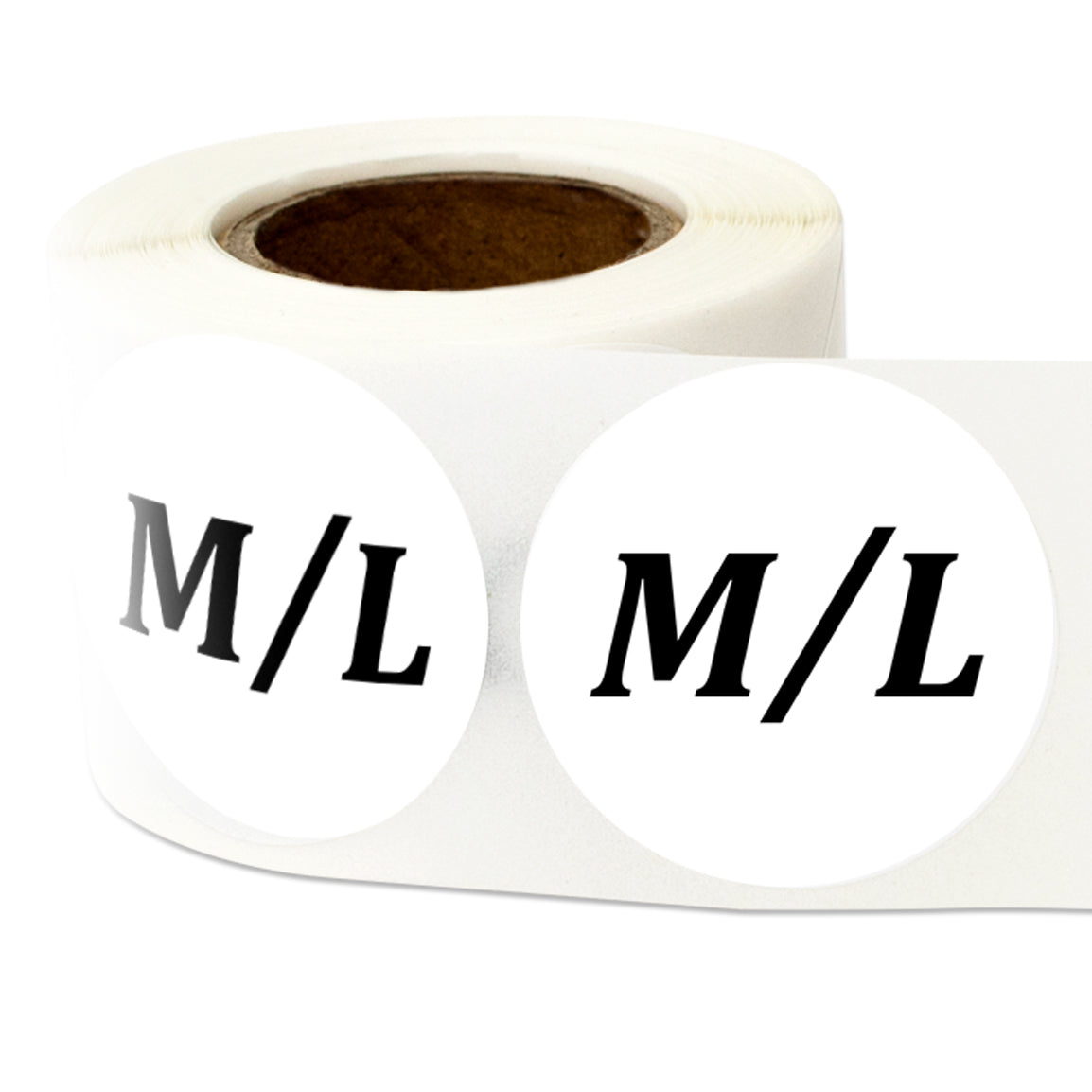 1.25in Sticker: Medium and Large Clothing Apparel Label Roll (Size M, L )