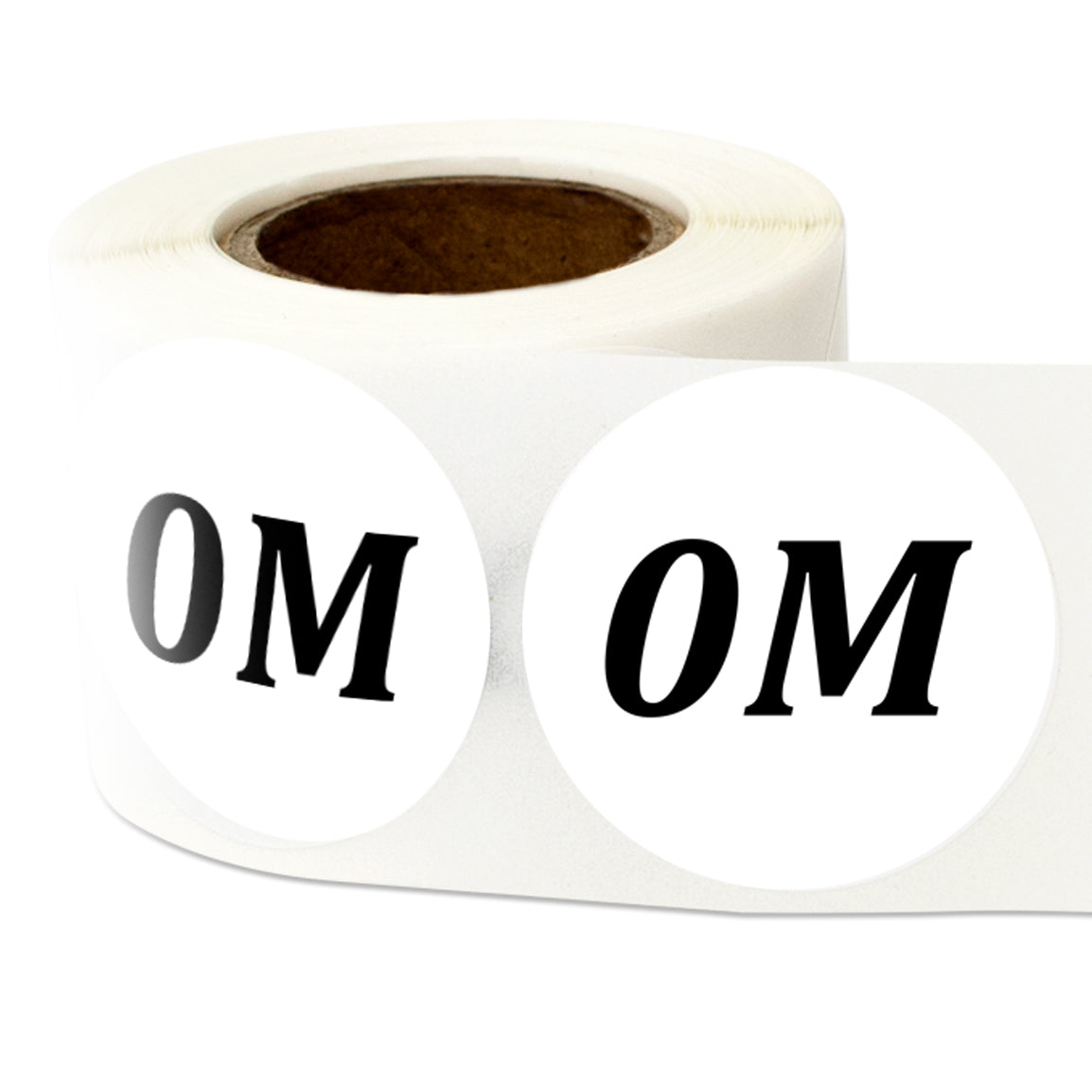 1.25in Sticker: Baby Clothing 0-Months Label Roll (Size 0M, White)