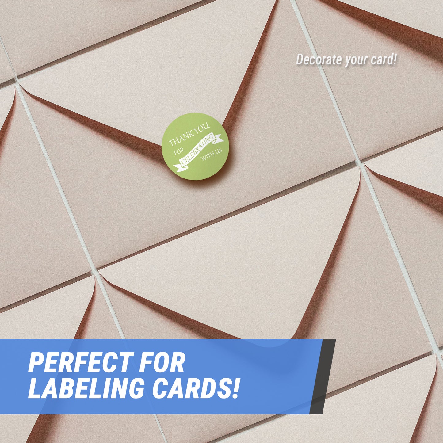 1.5in Sticker: Thank You for Celebrating with Us Label (Roll)