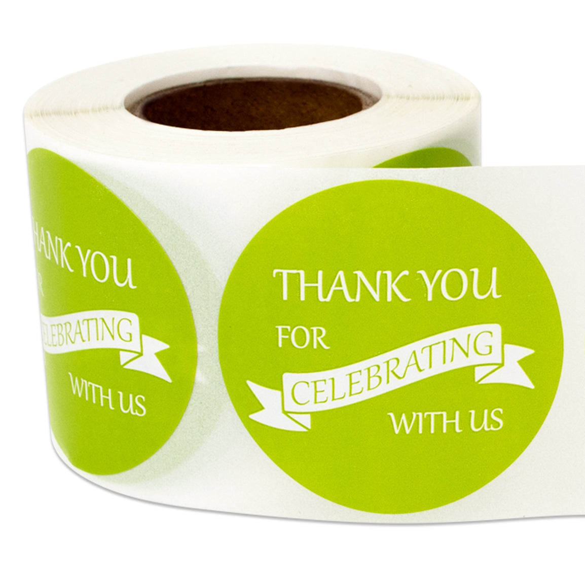 1.5in Sticker: Thank You for Celebrating with Us Label (Roll)