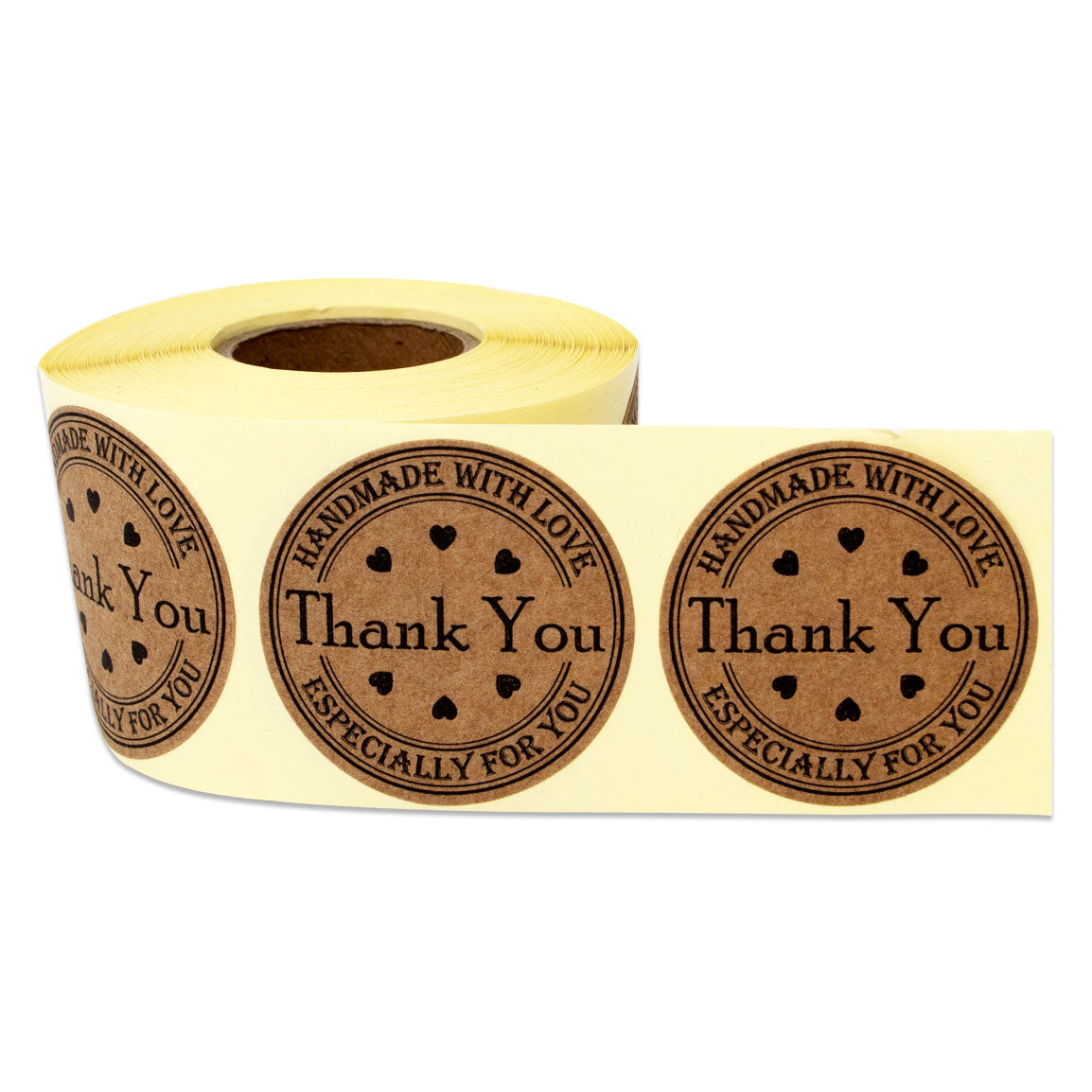 1.5in Handmade with Love Thank You Labels (Roll)