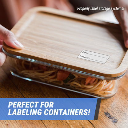 3 x 1in Sticker: Date and Contents Food Storage Label Roll