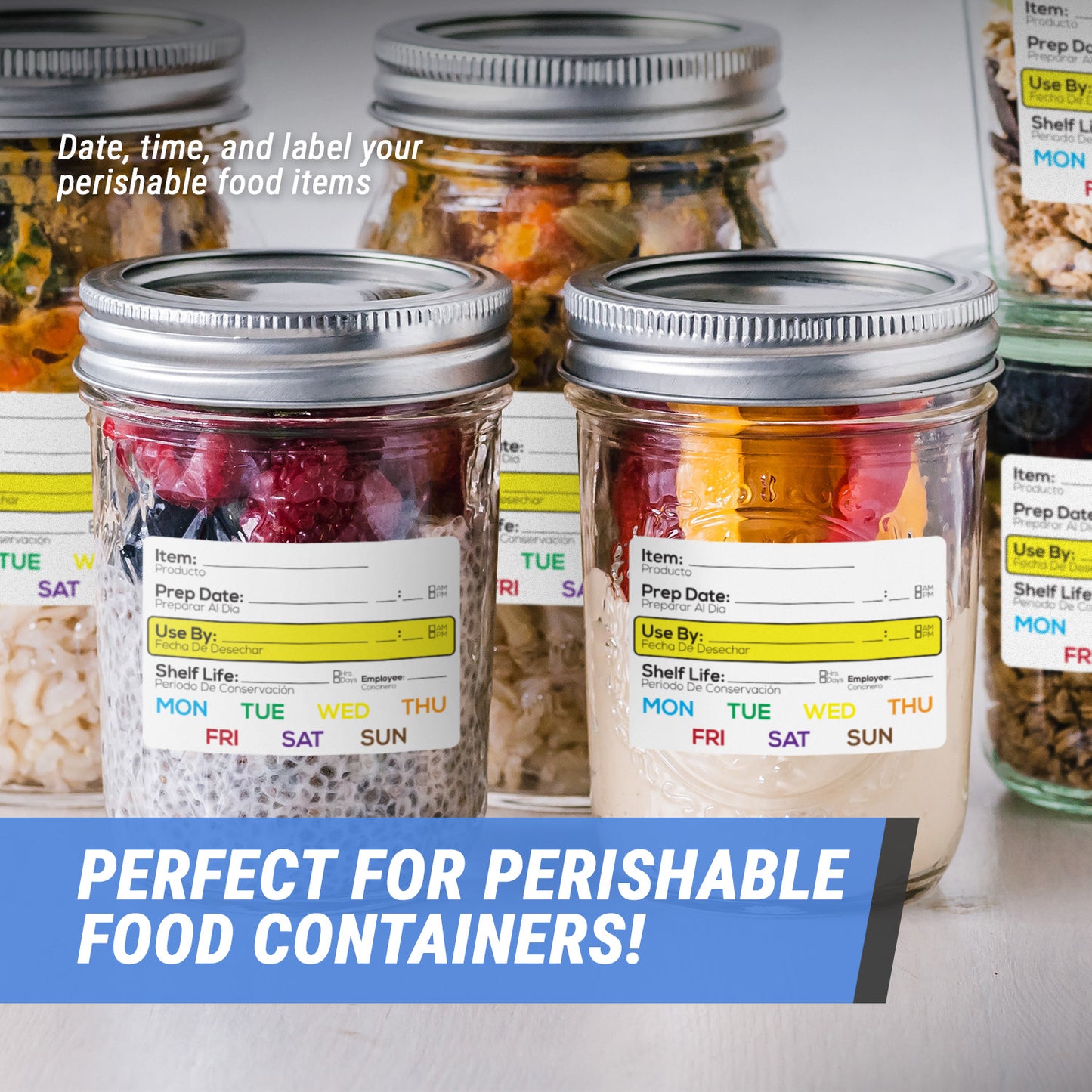 3 x 2in Kitchen Food Rotation Labels (Roll)