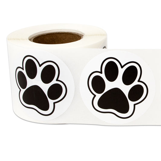 1.5in Sticker: Animal Paw Print Pet Label