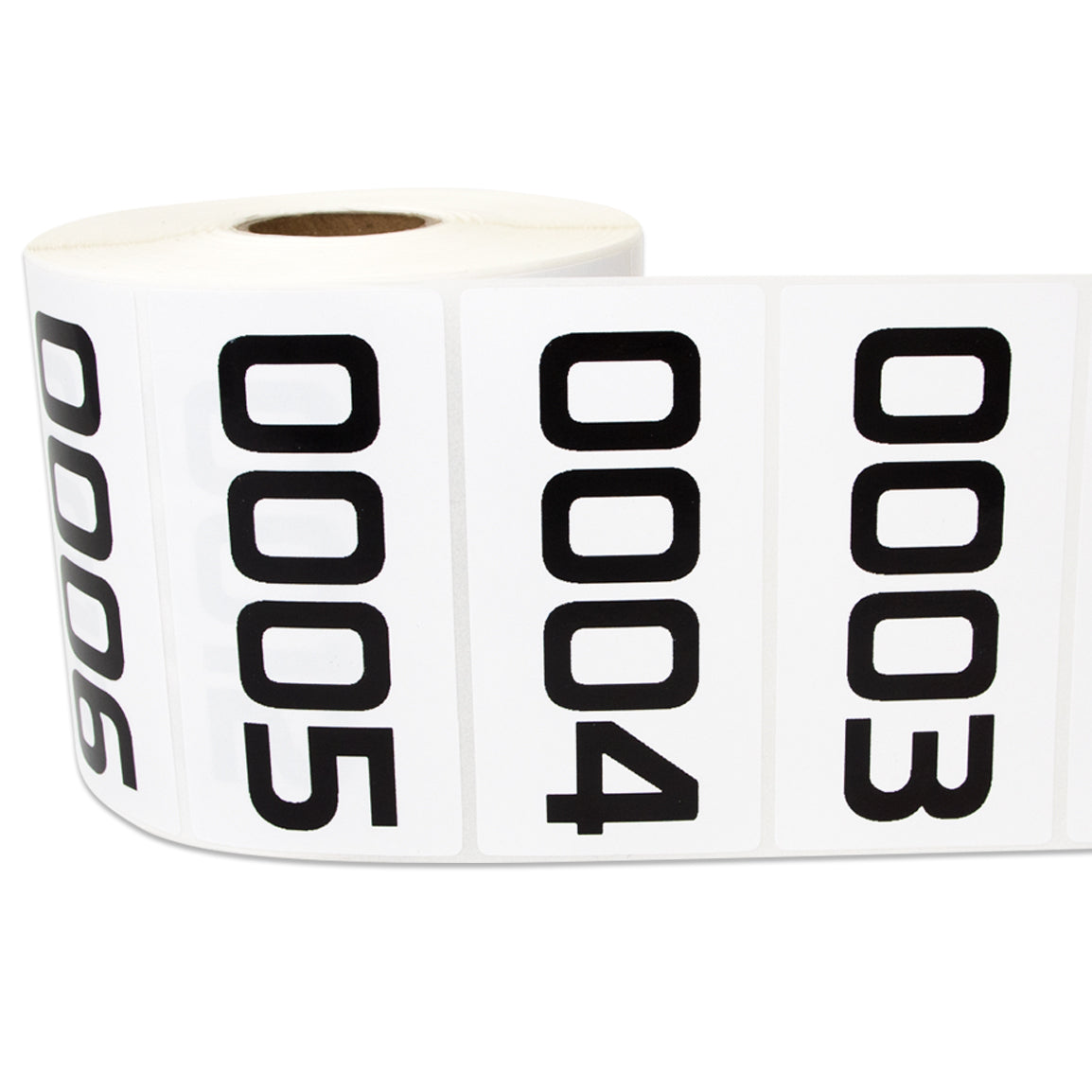 3 x 1.5 inch Consecutive Numbers 0001 to 1000 Stickers (Roll)