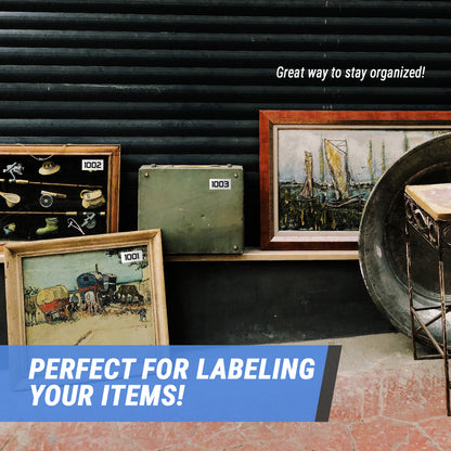 3 x 1.5in Sticker: Consecutive Numbers 1001 to 2000 Label Roll