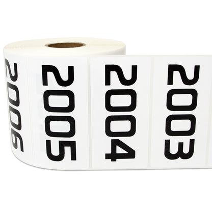 3 x 1.5 inch Consecutive Numbers 2001 to 3000 Stickers (Roll)