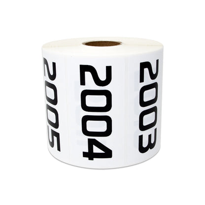 3 x 1.5 inch Consecutive Numbers 2001 to 3000 Stickers (Roll)