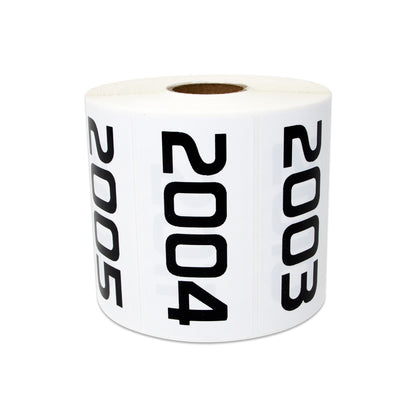 3 x 1.5 inch Consecutive Numbers 2001 to 3000 Stickers (Roll)