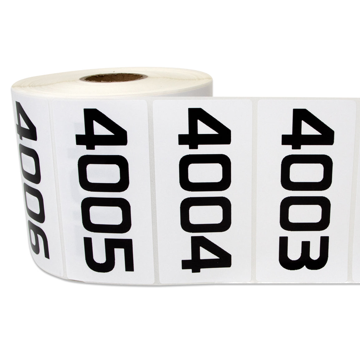 3 x 1.5 inch Consecutive Numbers 4001 to 5000 Stickers (Roll)