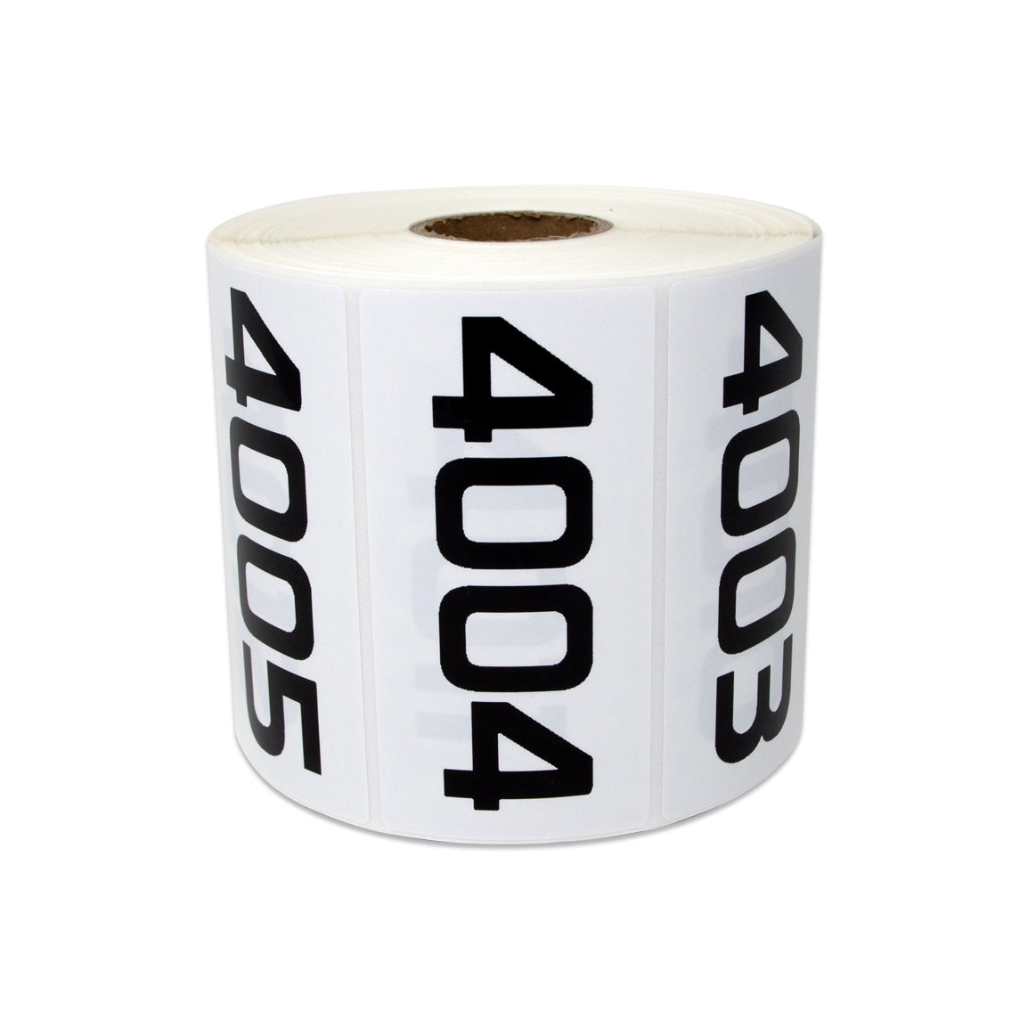 3 x 1.5 inch Consecutive Numbers 4001 to 5000 Stickers (Roll)