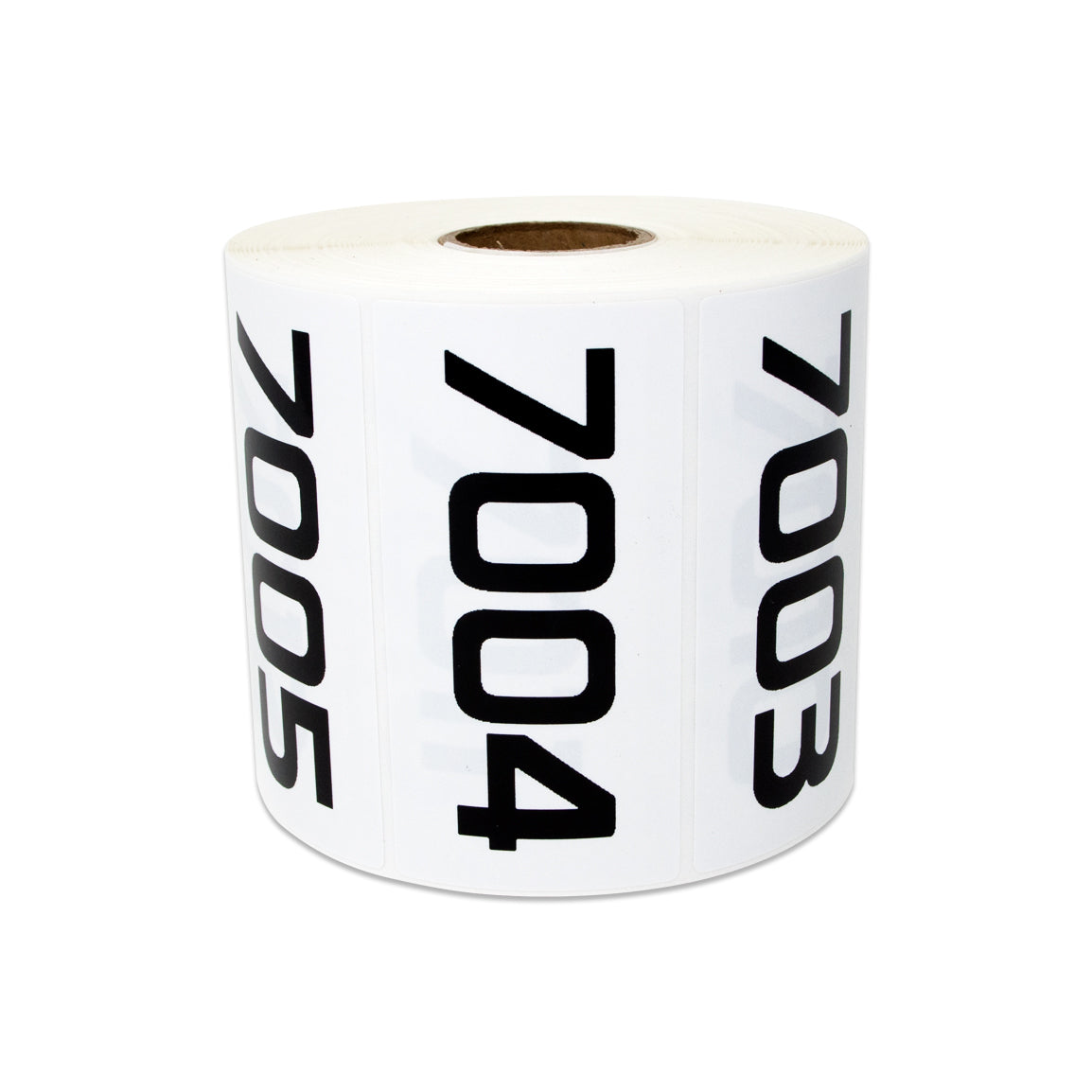 3 x 1.5 inch Consecutive Numbers 7001 to 8000 Stickers (Roll)