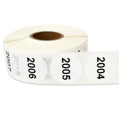 1 inch Consecutive Numbers 2001 to 3000 Stickers (Roll)