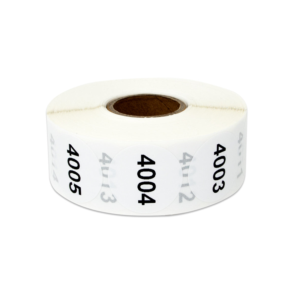 1in Sticker: Consecutive Numbers 4001 to 5000 Label Roll