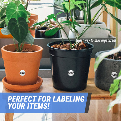 1in Sticker: Consecutive Numbers 5001 to 6000 Label Roll