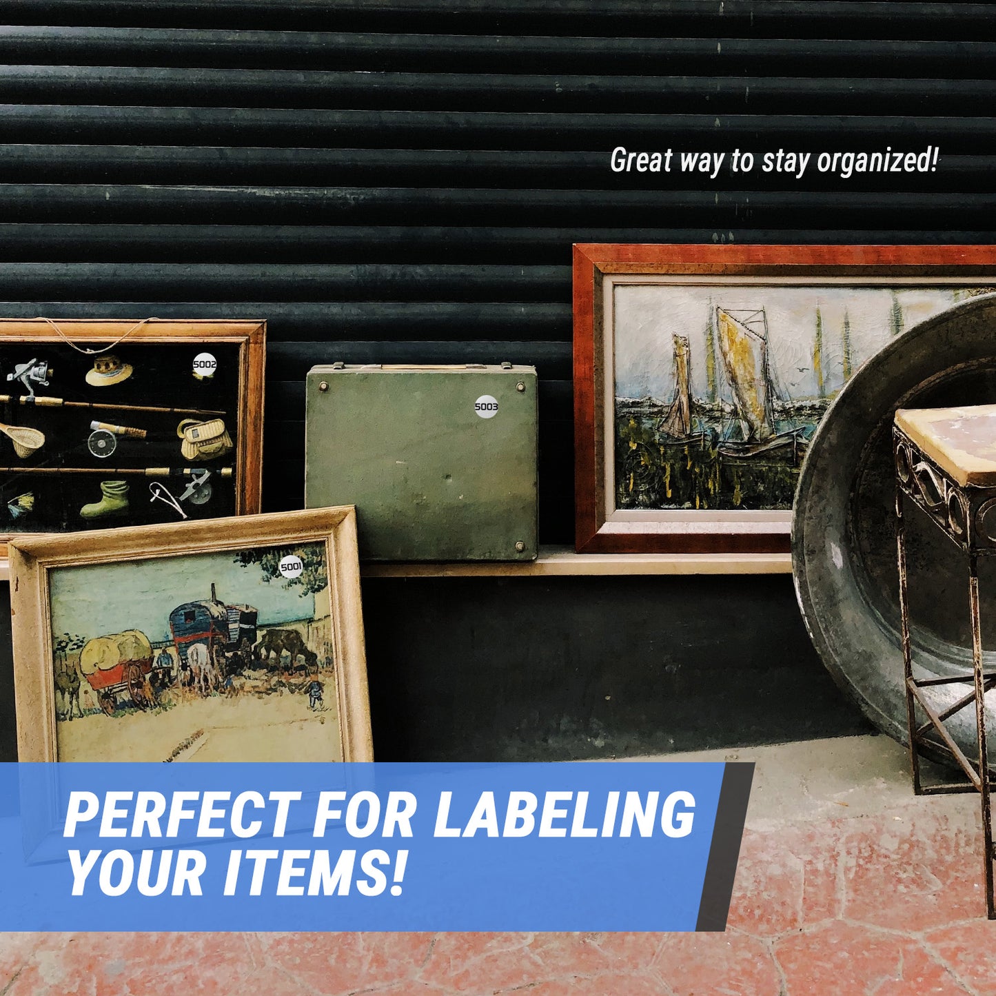 1in Sticker: Consecutive Numbers 5001 to 6000 Label Roll