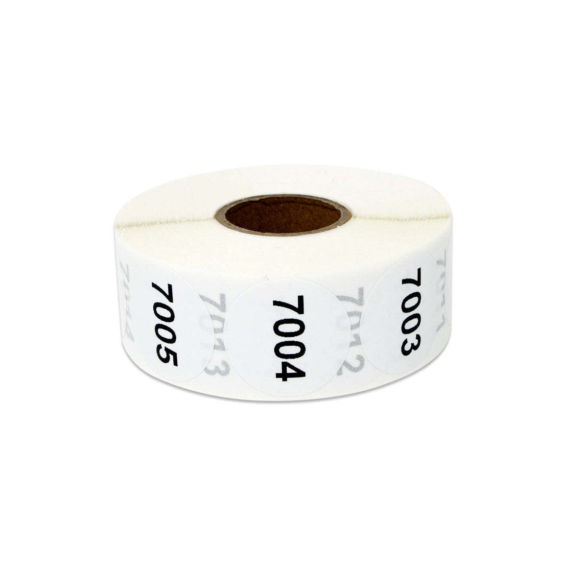 1 inch Consecutive Numbers 7001 to 8000 Stickers (Roll)