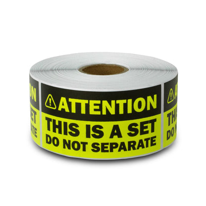 3 x 1.5in Sticker: This is a Set Do Not Separate Shipping Label (Yellow)