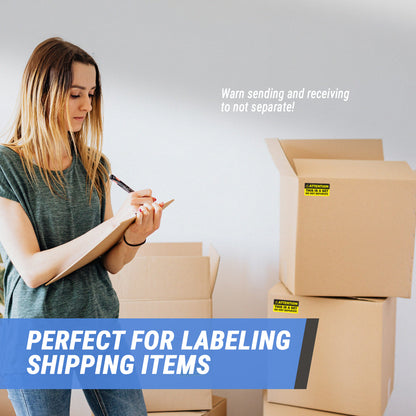 3 x 1.5in Sticker: This is a Set Do Not Separate Shipping Label (Yellow)