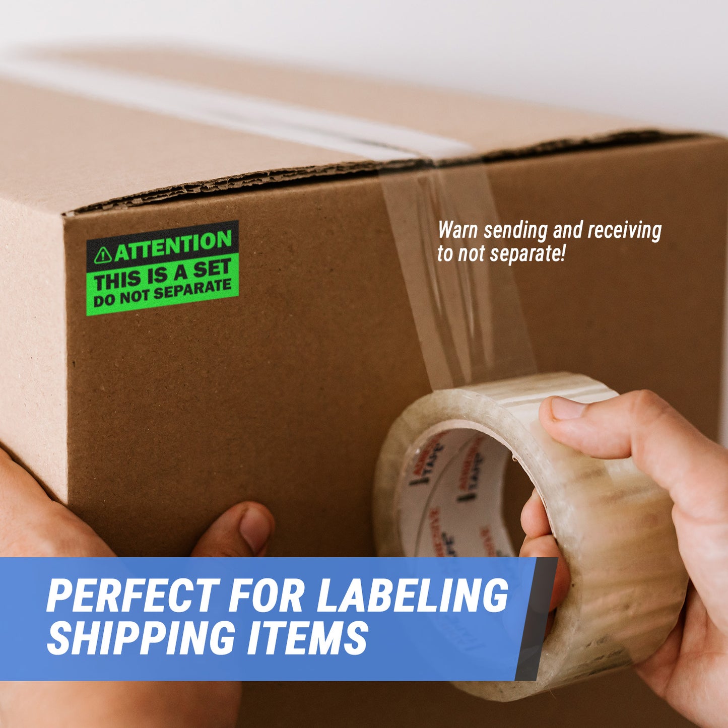 3 x 1.5in Sticker: This is a Set Do Not Separate Shipping Label (Green)