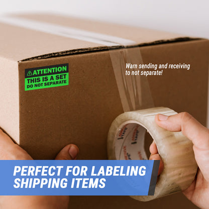 3 x 1.5in Sticker: This is a Set Do Not Separate Shipping Label (Green)