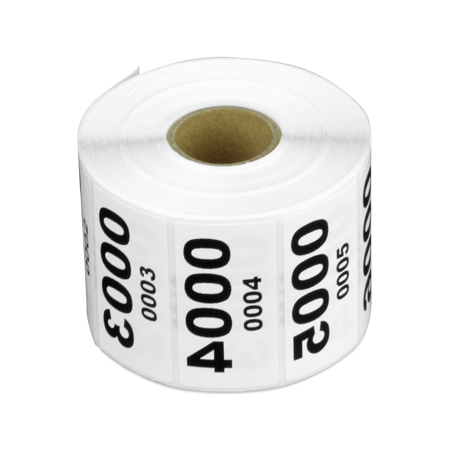2 x 1 inch Reverse Numbered 1000 to 0001 Stickers (Roll)