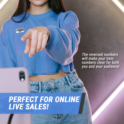 2 x 1in Sticker: Reverse Numbered 2001 to 3000 Label