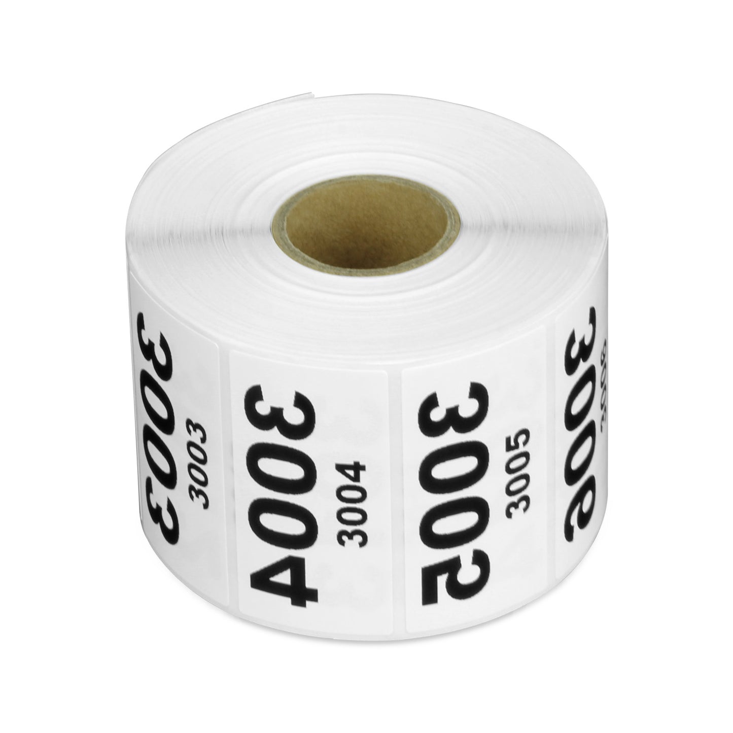 2 x 1 inch Reverse Numbered 4000 to 3001 Stickers (Roll)