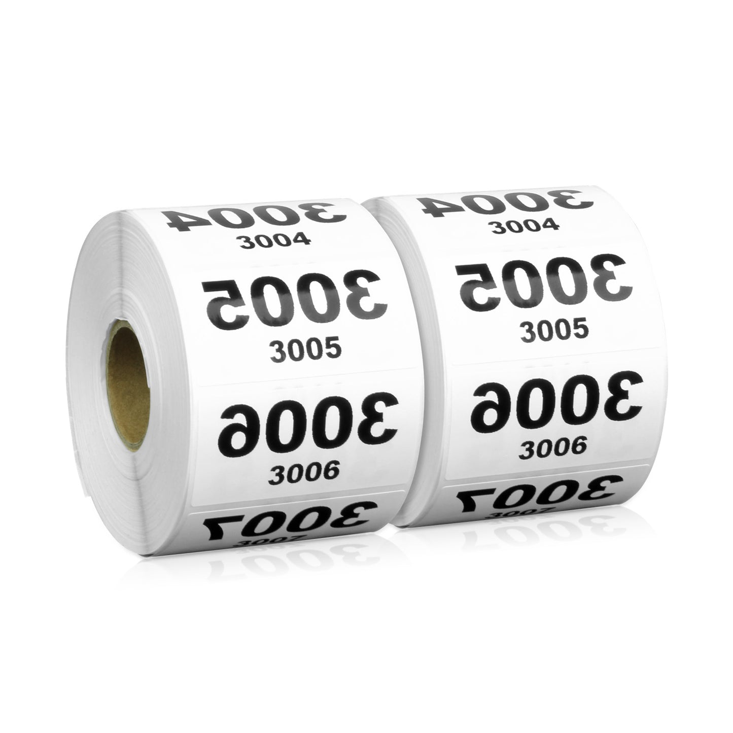 2 x 1 inch Reverse Numbered 4000 to 3001 Stickers (Roll)
