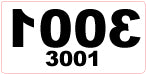 2 x 1 inch Reverse Numbered 4000 to 3001 Stickers (Roll)