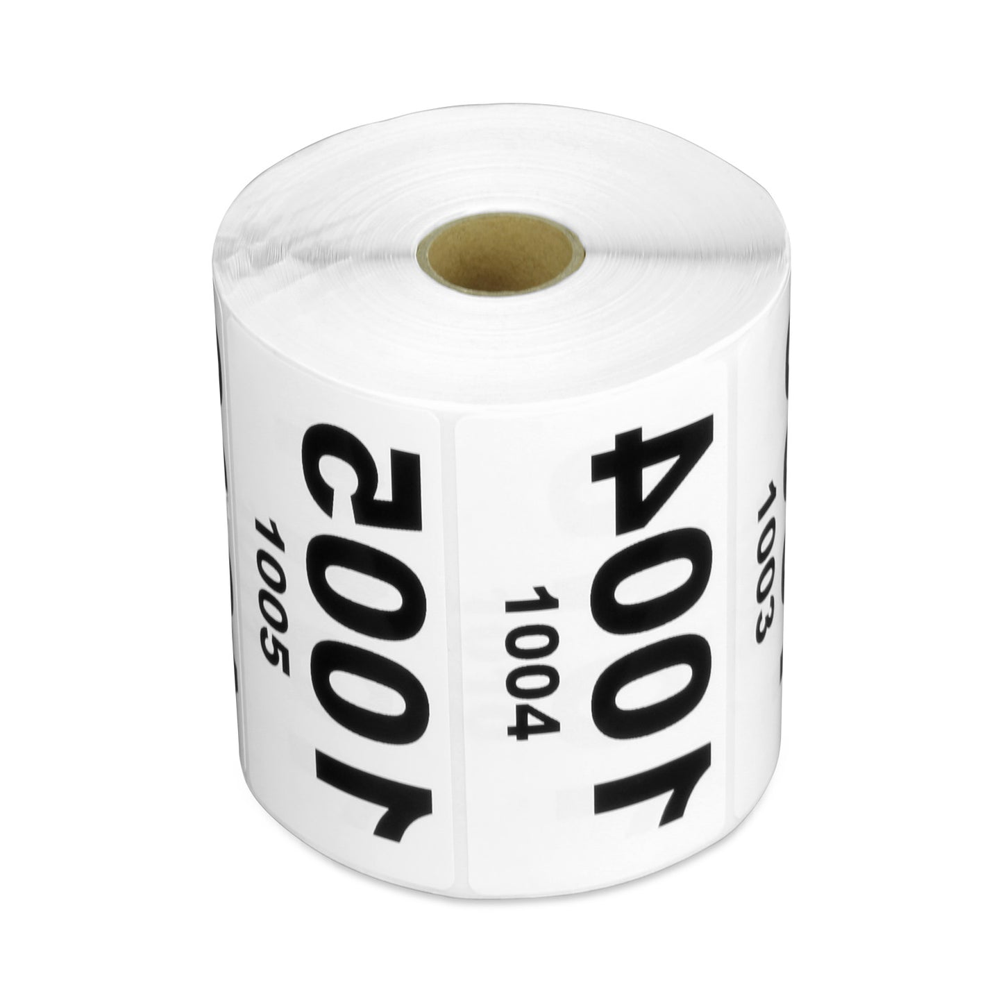 4 x 2 inch Reverse Numbered 2000 to 1001 Stickers (Roll)