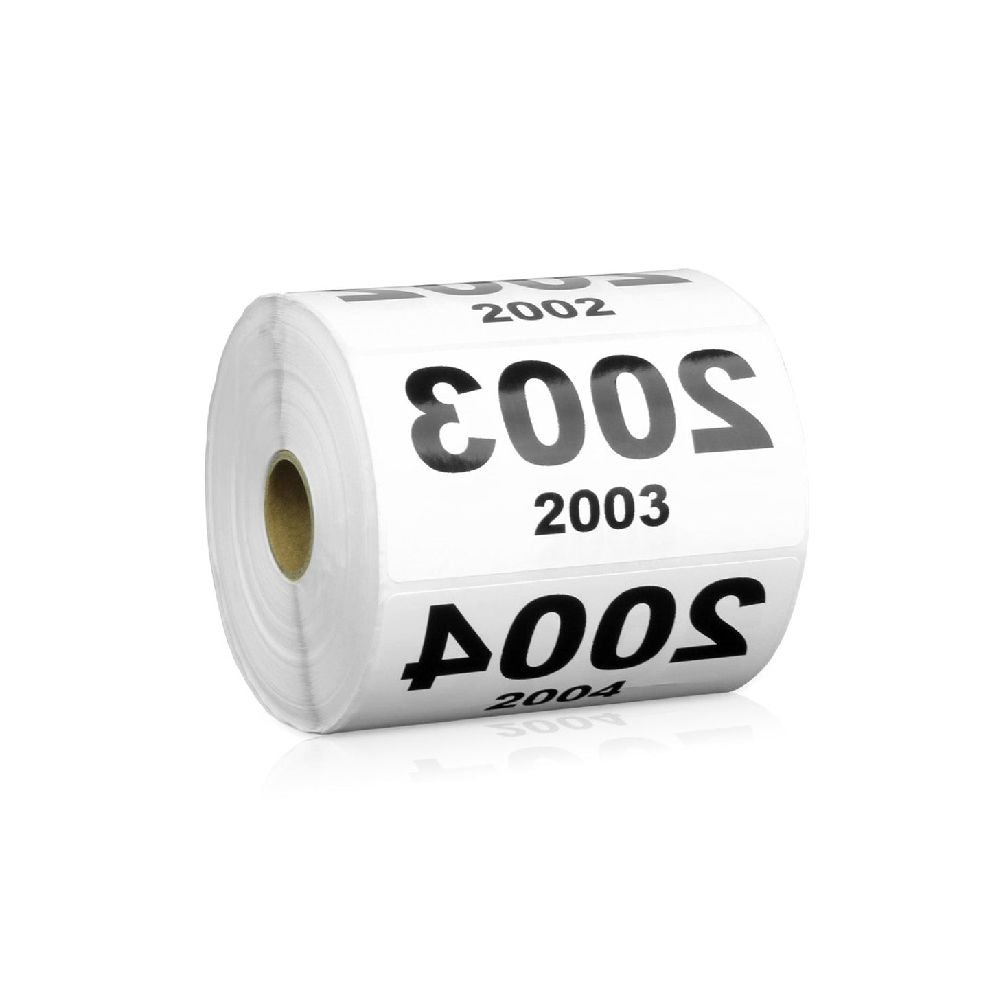 4 x 2 inch Reverse Numbered 3000 to 2001 Stickers (Roll)