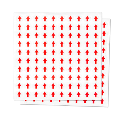 0.5in Sticker: Red Arrow Up Label Sheet (300 Stickers)