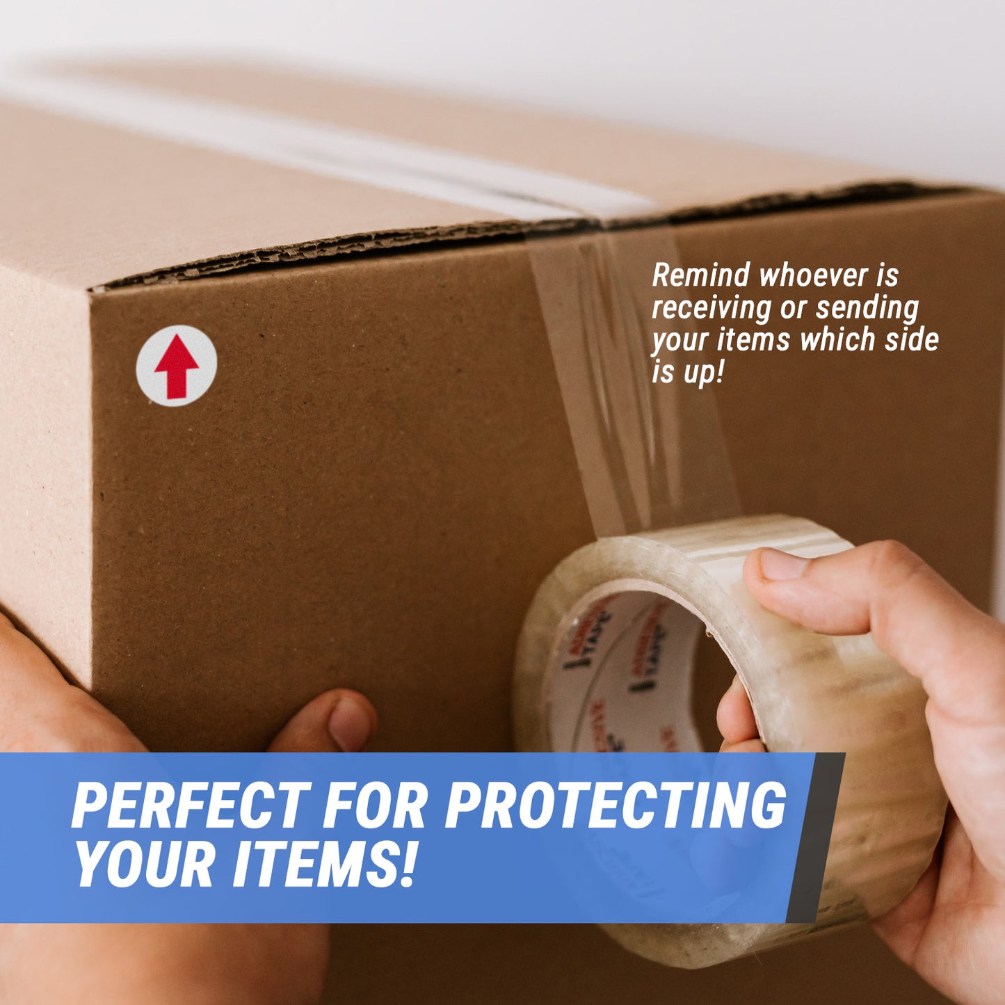 0.5in Sticker: Red Arrow Up Label Sheet (300 Stickers)