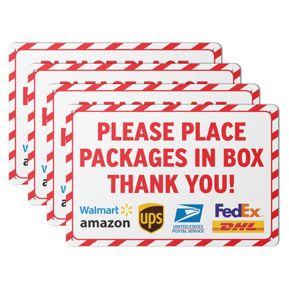 12 x 8in Delivery Sign: Please Place Packages in Box