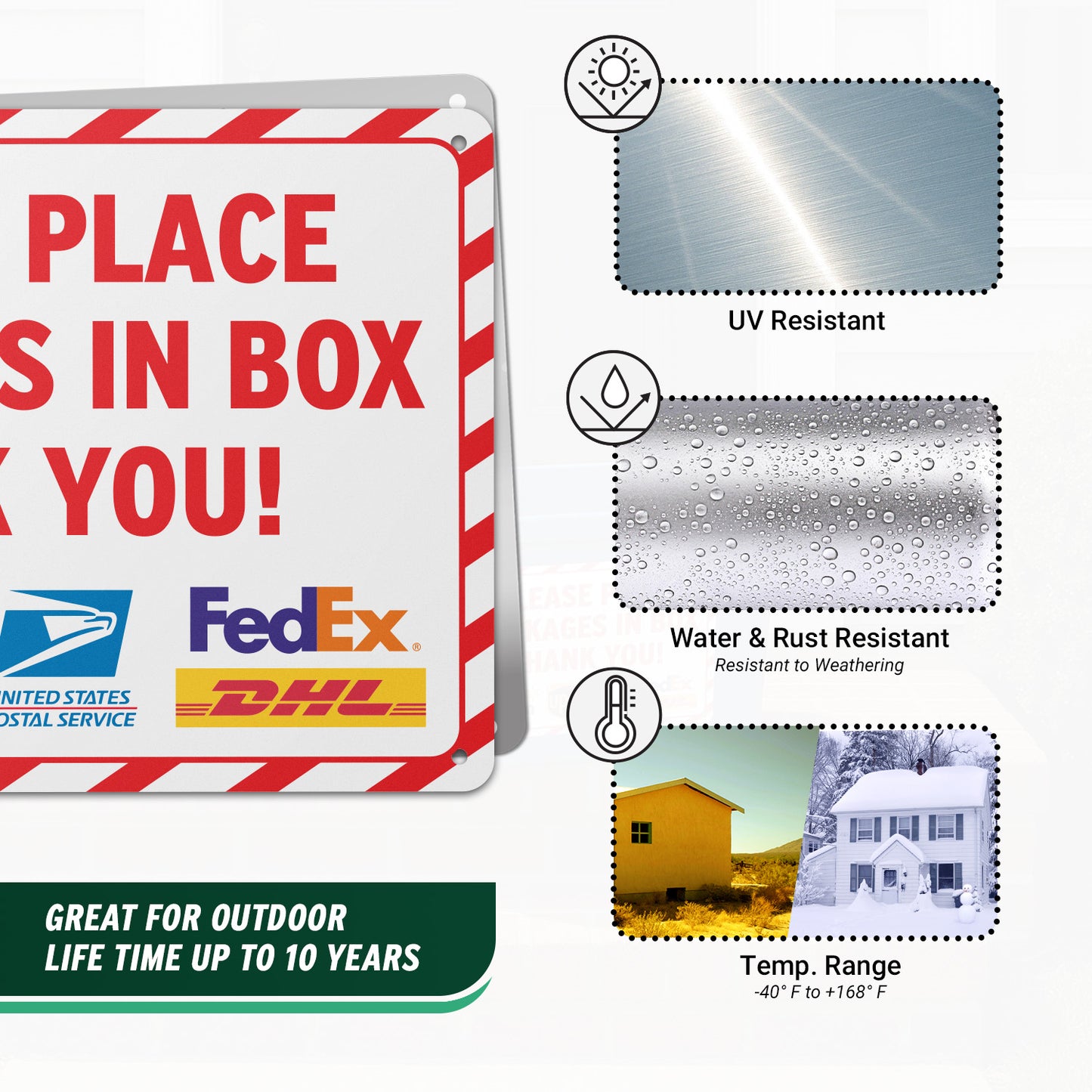 12 x 8in Delivery Sign: Please Place Packages in Box