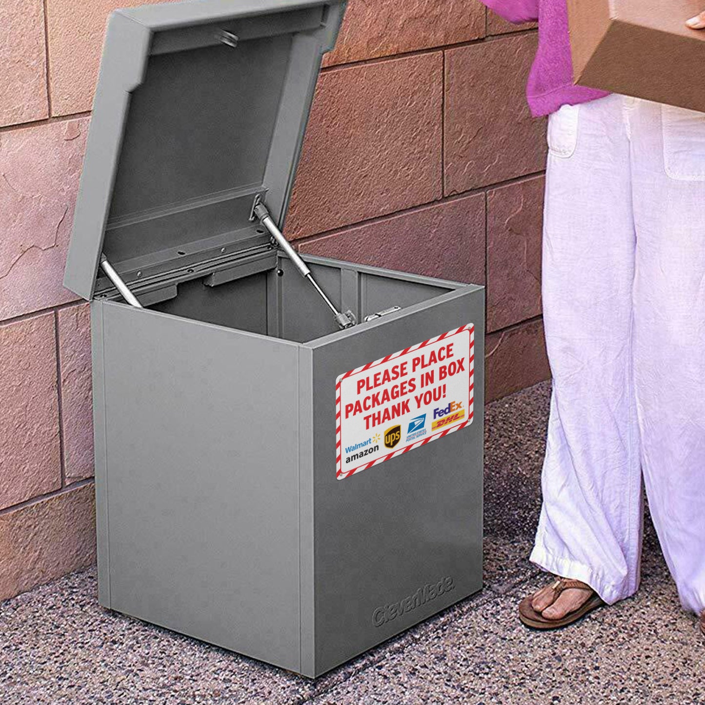 12 x 8in Delivery Sign: Please Place Packages in Box